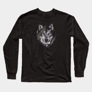 Swirly Wolf Long Sleeve T-Shirt